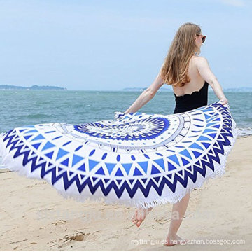 Indian Mandala Microfiber Large Round Beach Blanket